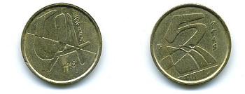 ИСПАНИЯ 5 ПЕСЕТ 1998 ХУАН КАРЛОС I (1975-) KM 833 алюминиевая бронза 46-2559