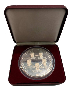Ямайка 25 долларов 1980 Олимпийские чемпионы, в оригинальной упаковке KM 88 серебро PROOF 8-2-07-06