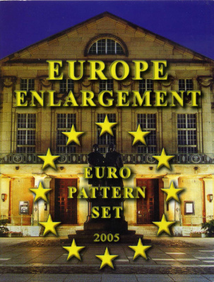 ФРГ набор из 8 монет 2005 1 евроцент-2 евро, европробники, в оригинальном буклете, расширение Европы UNC 3-4-11-34