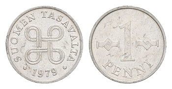 Финляндия 1 пенни 1979 KM 44a алюминий UNC 4647-246