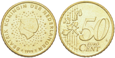 Нидерланды 50 евроцентов 1999 KM 239 нордик UNC 4122-1247