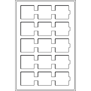 Вкладыш велюровый на 15 ячеек для капсул QUADRUM или холдеров, с защитной крышкой, 2 штуки. 339375