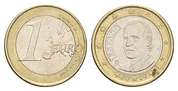 Испания 1 евро 2007 KM 1073 биметалл 4629-411