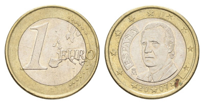 Испания 1 евро 2007 KM 1073 биметалл 4629-411
