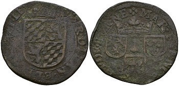 Льеж, Бельгия 1/2 лиард ND (1545-1650)  медь 4147-167