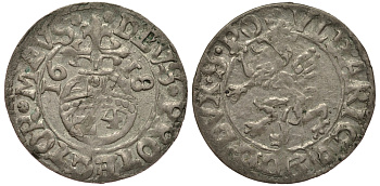 Померания, Кольберг, Камминское епископство 1/24 талера 1618 Ульрих (1618-1622), вес 0,95 гр. KM 64 серебро 1516-931