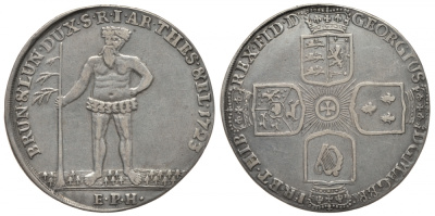 Брауншвейг-Люнебург-Каленберг-Ганновер 1 талер 1723 EPH, дикарь KM 134, Dav. 2077 серебро 00-000-00