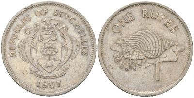 Сейшельские Острова (Сейшелы) 1 рупия 1997 KM 50.2 медно-никель 4619-1153
