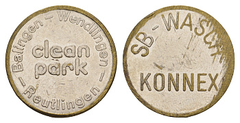Германия жетон для автомойке SB-Wasch Konnex диаметр 24 мм, вес 7,1 гр медно-никель 4656-445