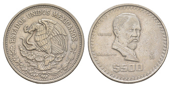 Мексика 500 песо 1988 Мо, Франсиско Игнасио Мадеро KM 529 медно-никель 4634-334