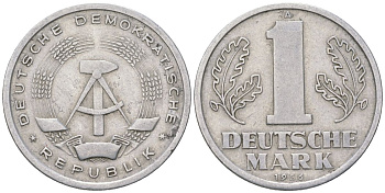 ГДР 1 марка 1956 A KM 13 алюминий 4575-446