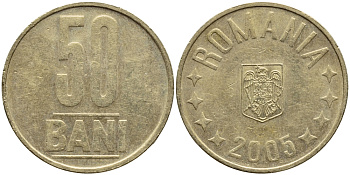 Румыния 50 бани 2005 KM 192 латунь 4383-312