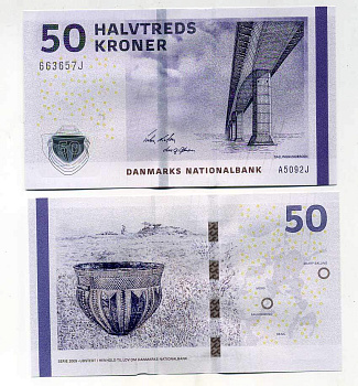 Дания 50 крон 2009 Pick 65 c бумага UNC (пресс) 450-13-1