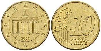 Германия 10 евроцентов 2002 KM 210 нордик 4146-1054