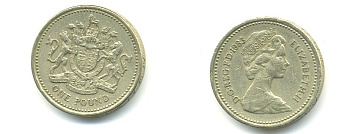 Великобритания 1 фунт 1983 Елизавета II (1952-2022) KM 933, Spink 4221 никель латунь 59-132