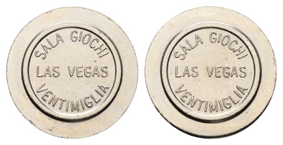 США, Лас-Вегас жетон для равлечений Sale Giochi диаметр 24 мм, вес 5 гр нержавеющая сталь 4670-757