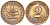 ФРГ 2 ПФЕННИГА 1960 J KM 106, J. 381 бронза 4532-1257