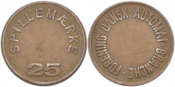 ДАНИЯ ЖЕТОН ИГРОВОЙ ND ЯРМАРКА РАЗВЛЕЧЕНИЙ 25, SPILLENMAERKE желтый металл 4544-927