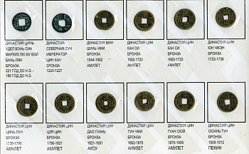 Китай набор из 12 монет ND (221 до н.э - 1912 н.э) 6207-26-1-3