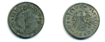 ГЕРМАНИЯ 1 РЕЙХСПФЕННИГ 1940 A цинк 46-2319