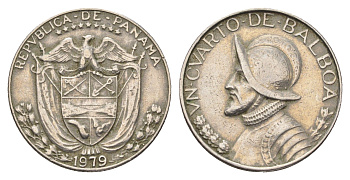 Панама 1/4 бальбоа (25 сентесимо) 1979 KM 11.2a медь плакированная медно-никелем 4663-815