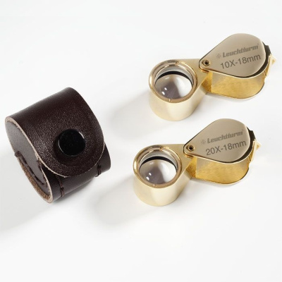 Лупа прецизионная 20-кратная, позолоченная. Leuchtturm. 338888