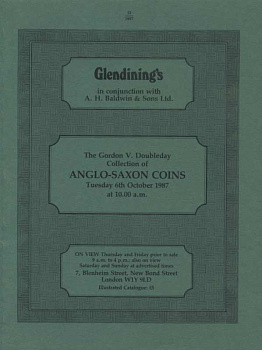 Glendining & Co КОЛЛЕКЦИЯ АНГЛОСАКСОНСКИХ МОНЕТ. GORDON V. DOUBLEDAY 32056 ANGLO-SAXON COINS, 71 СТРАНИЦ + ТАБЛИЦЫ С ИЛЛЮСТРАЦИЯМИ английский 00-01-13-10