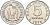 Индонезия 5 рупий 1974 FAO, программа планирования семьи KM 37 алюминий аUNC 4680-225