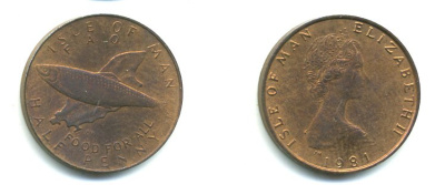 ОСТРОВ МЭН 1/2 ПЕНСА 1981 FAO КМ 72.1 UNC 36-1134