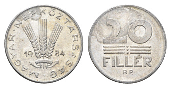 Венгрия 20 филлеров 1984 BP KM 573 алюминий 4664-1165