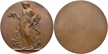 ФРАНЦИЯ МЕДАЛЬ ND ДИАМЕТР 48,5 ММ., ВЕС 37,54 ГР. бронза 05-086-21