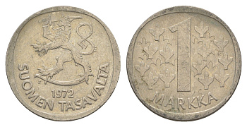 Финляндия 1 марка 1972 KM 49a медно-никель 4633-315