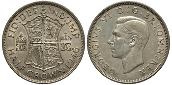 Великобритания 1/2 кроны 1946 Георг VI (1936-1952) KM 856, Spink 4080 серебро 1518-1644