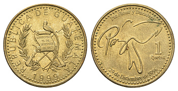 Гватемала 1 кетсаль 1999 KM 284 никель латунь UNC 4667-616