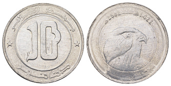 Алжир 10 динаров 2002 KM 124 биметалл UNC 4619-127