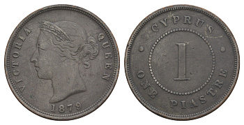Кипр 1 пиастр 1879 KM 3 бронза 3711-2144