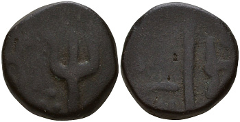 Индия, Кашмир 1 kasarah XV век Mohamed Shah (1346-1546) медь 4112-214