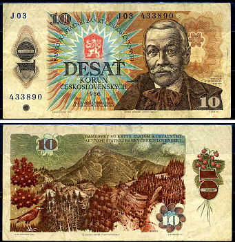 Чехословакия 10 крон 1986 Pick 94 a бумага 7548-50-3-1