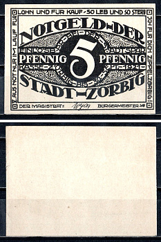 Цёрбиг (Пруссия, Саксония) 5 пфеннигов 1921 2193-42-2-2