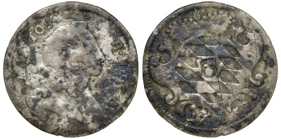 Бавария 1 крейцер 1759 Максимилиан III Иосиф (1745-1777) KM 207, Hahn 289 серебро 4174-1021