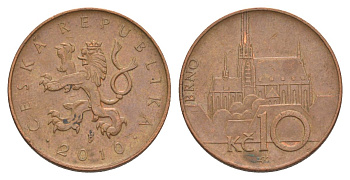 Чехия 10 крон 2010 KM 4 сталь плакированная медью 4633-725