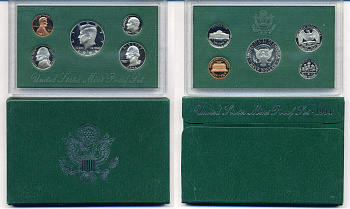 США годовой набор из 5 монет (1, 5, 10, 25 и 50 центов) 1994 в оригинальной упаковке KM PS177 (164a, A192, 195a, 201b и 202b) PROOF 8-2-02-42