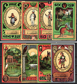 Гамбург (Гамбург) набор из 4 нотгельдов 1922 7556-74-4-2