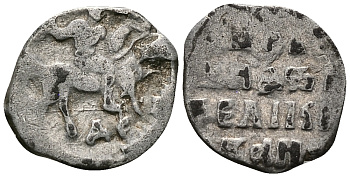 Русское Царство денга 1547-1584 Иван IV Васильевич, Московский  монетный двор, 0,34 ГР ГиК №60 серебро 262-1462