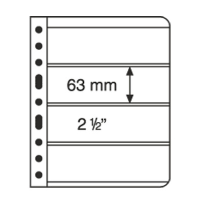 Лист в альбом 'Vario' для 4 бон (C), прозрачный. Leuchtturm. 316774