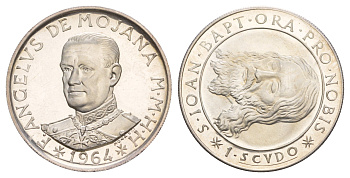 Мальтийский орден 1 скудо 1964 X 9 серебро PROOF 413-4144