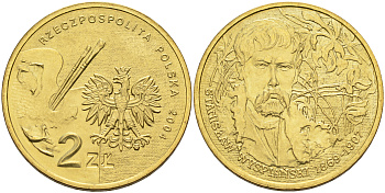 Польша 2 злотых 2004 MW, польские художники XIX-XX вв. Станислав Выспяньский KM 512 нордик 4589-946