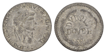 Великобритания медаль "Белые Скалы Дувра" диаметр 23 мм, вес 2,9 гр алюминий 4656-441