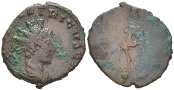 Римская Империя, императоры в Галлии антониниан 273 - 274 Тетрик II, C PIV ESV TETRICVS CAES, бюст цезаря, Августа Треверов RIC биллон 1073-24-63