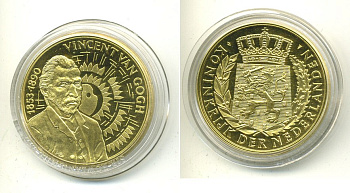 НИДЕРЛАНДЫ МЕДАЛЬ ВИНСЕНТ ВАН ГОГ (1853-1890) UNC 06-130-15